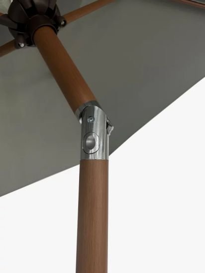 Wood-Effect Wind-Up Parasol, 2.2m