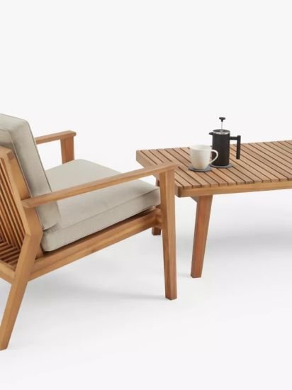 Rectangular Garden Coffee Table, 103cm, (Acacia Wood), Natural