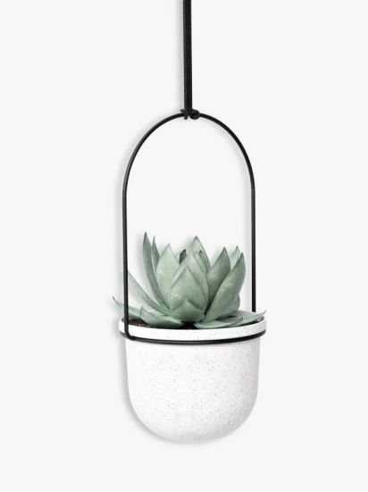 Hanging Planter, 5 Pot, White